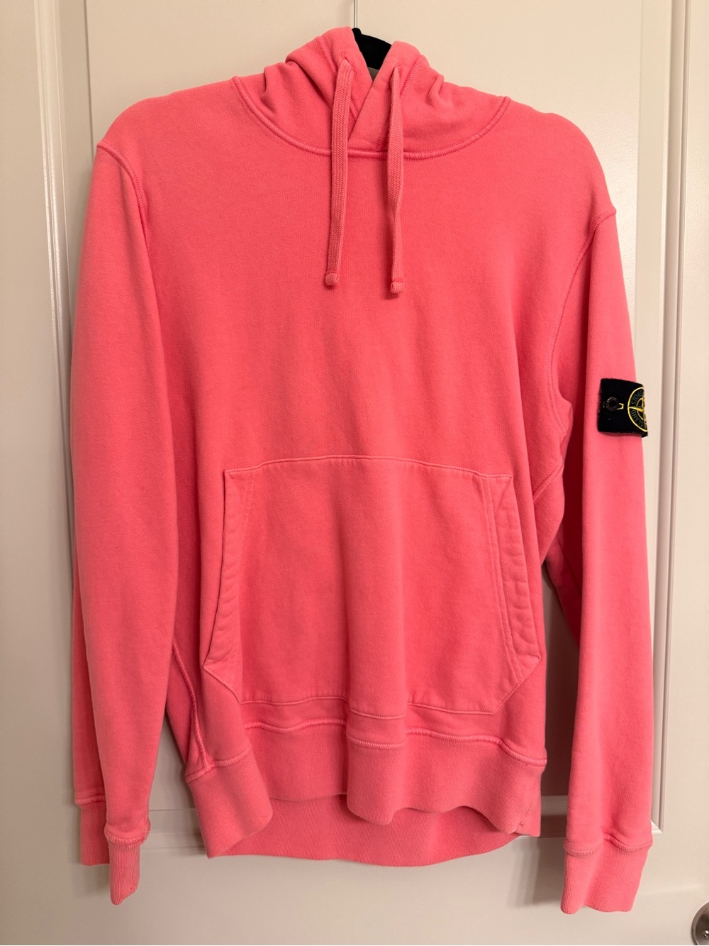 Stone Island Coral Pink Hooded Sweatshirt - Excellent Condition.